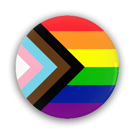 inclusive rainbow pride flag pin back buttons etsy