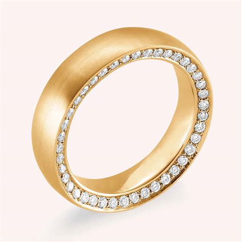 Ehering Rosegold mit 84 seitlich eingefassten Diamanten | EHERINGE.de