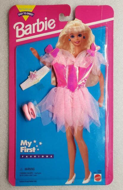 Barbie My First Fashions Pink Glitter Outfit 14666 1995 Mattel Nrfp For