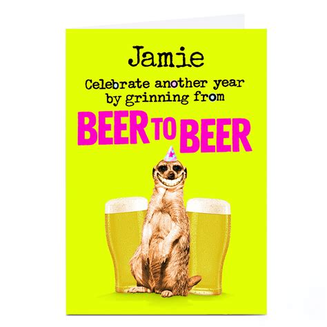 Buy Personalised Pg Quips Card Beer To Beer For Gbp 229 Card