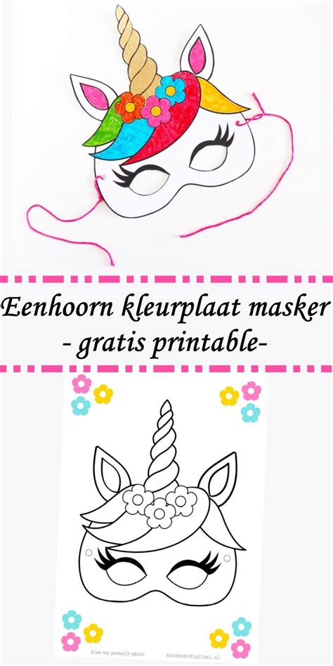 Bekijk meer ideeën over eenhoorn taarten, eenhoorn, verjaardagstaart. Eenhoorn masker kleurplaat - Gratis printable in 2020 ...