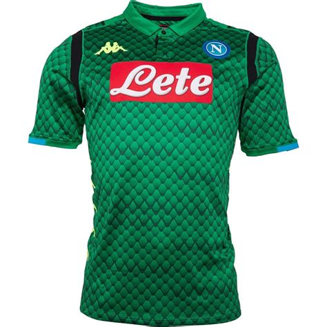 Maglia shirt trikot camiseta napoli lete away toppa lega. Kappa Herren SSC Napoli Kombat Fußball Trikot Grün