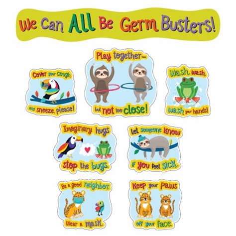 Carson Dellosa Carson Dellosa Education One World Germ Busters Bulletin Board Set Cd 110512 1