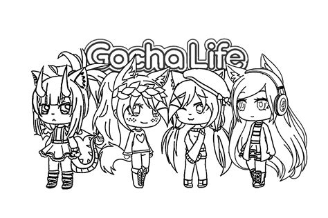 Gacha Life Coloring Sheets Wolf Coloring Pages