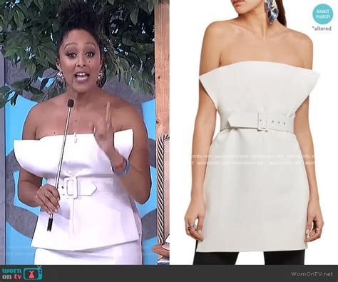 Wornontv Tamera’s White Belted Strapless Top On The Real Tamera Mowry Clothes And Wardrobe