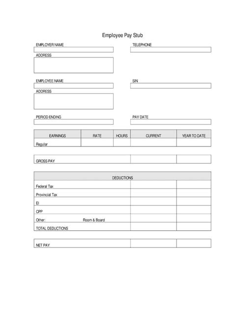 Fillable Pay Stub Pdf Fill Online Printable Fillable With Blank