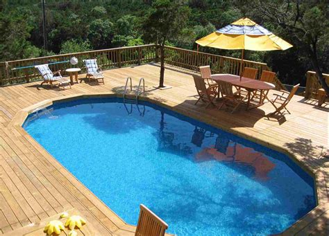 Oval Above Ground Pool With Deck Above Ground Pool Deck Ideas Page 2