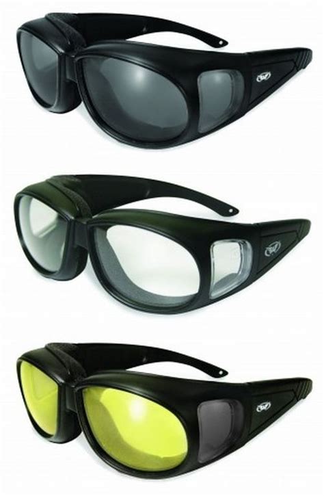 3 padded antifog motorcycle sunglasses fit over prescription rx glasses fitover ebay