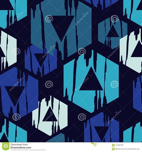 Seamless Abstract Geometric Pattern The Shapes Of Hexagons Mosaic