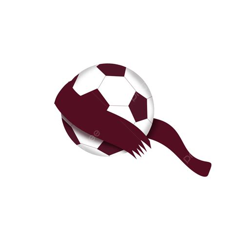 Element Of Fifa World Cup Qatar Ball And Flag Ribbon Qatar Flag Ribbon