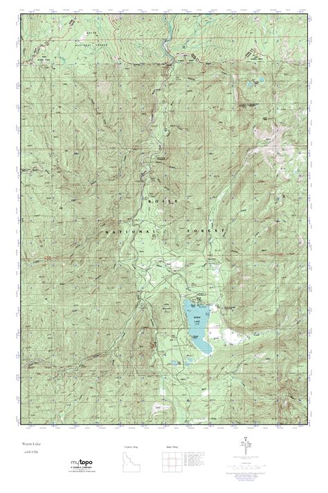 Mytopo Warm Lake Idaho Usgs Quad Topo Map