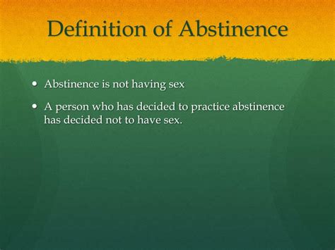 Ppt What Is Abstinence Powerpoint Presentation Free Download Id 2886414