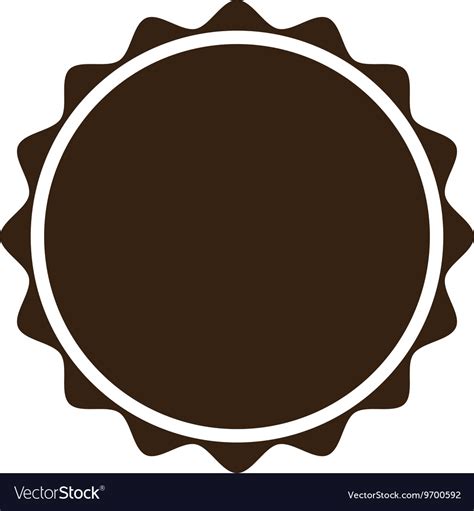 Brown Circular Badge Icon Royalty Free Vector Image
