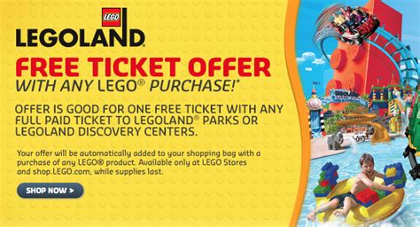Buy One Get One Free Legoland Tickets With Lego Shop Purchase