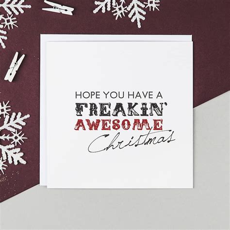 Freakin Awesome Modern Christmas Card By I Am Nat