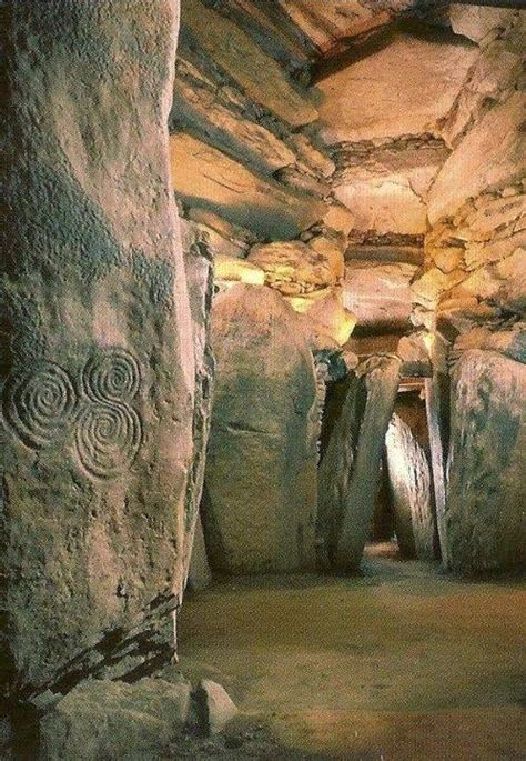 Inside Newgrange Passage Tomb Co Meath Ireland Newgrange Is A