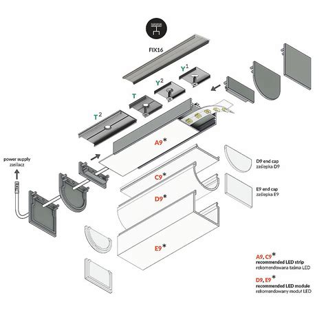 Profil Aluminiowy LED VARIO30 01 RAL ELED