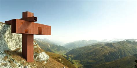 Axis Mundi Envisions Xyz House A Cruciform Cantilevered Over Swiss
