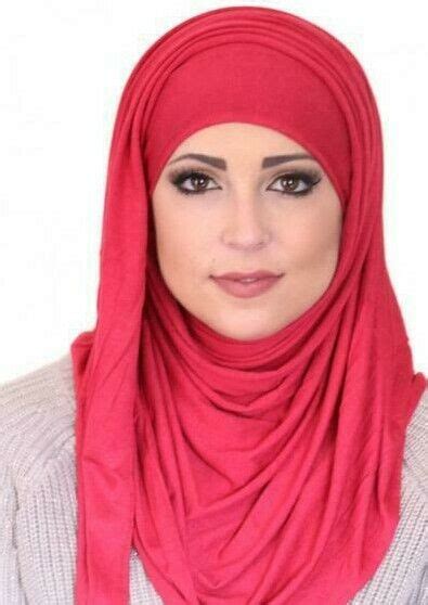 Al Amira Hijab Women Muslim Cotton Scarf Ameera Hijab Islamic Red Ebay