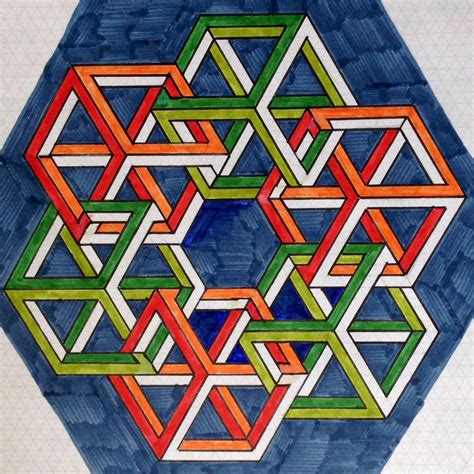 Impossible On Behance Geometric Drawing Tessellation Patterns