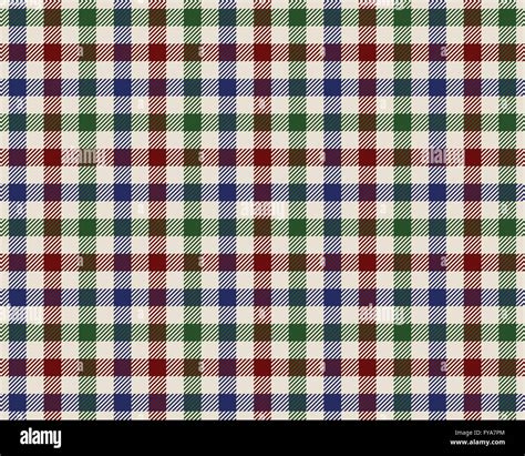 Colored Checked Fabric Texture Seamless Pattern Vector Illustration