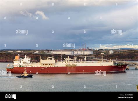 The Al Hamla Lng Tanker At The South Hook Lng Terminal Milford Haven