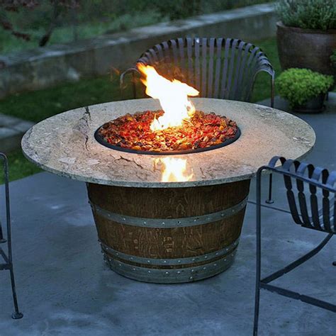 Lawn care & gardening supplies. Reserve Wine Barrel Fire Pit Table - Granite by Vin de ...