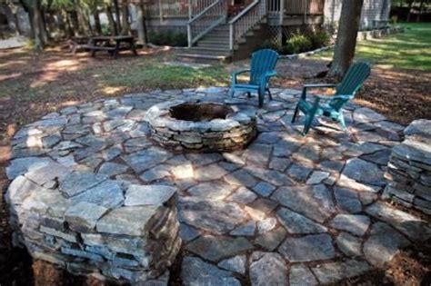 Stake out the patio edges and decide how high the patio can be. Flagstone Patio DIY | Livingston Farm: Outdoor Structures, Landscaping Products and Creative ...