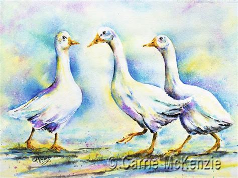 THREE LOOSE GOOSE Painting Of Geese Carrie McKenzie Art Halifax