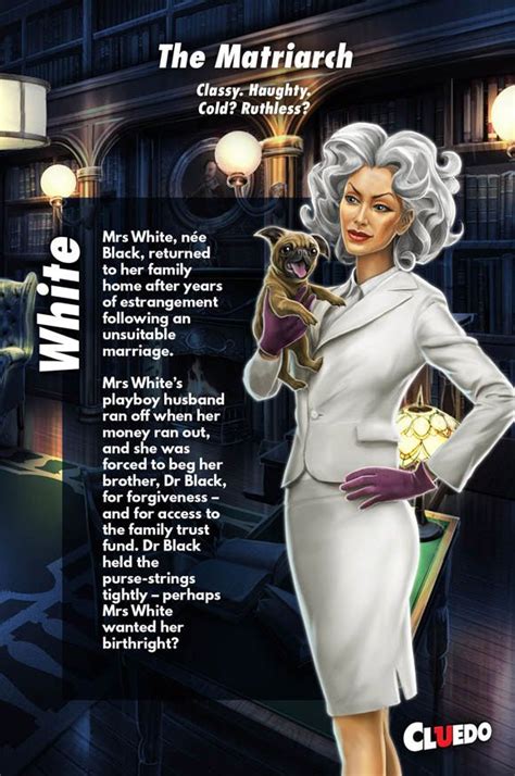Mrs White Peter Dobbin Mystery Dinner Party Mystery Parties Clue