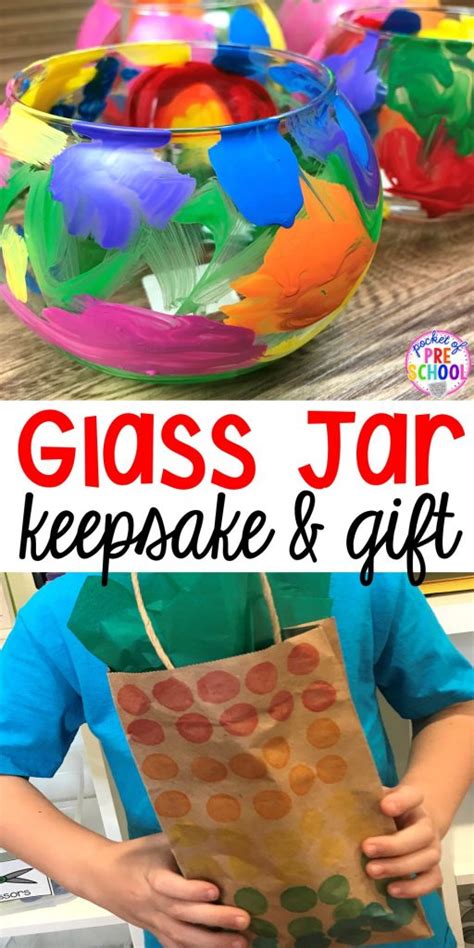 Here are the best preschool graduation gifts for the kid you adore. Glass Jar Keepsake Parent Gift - Made by Kids - Pocket of ...
