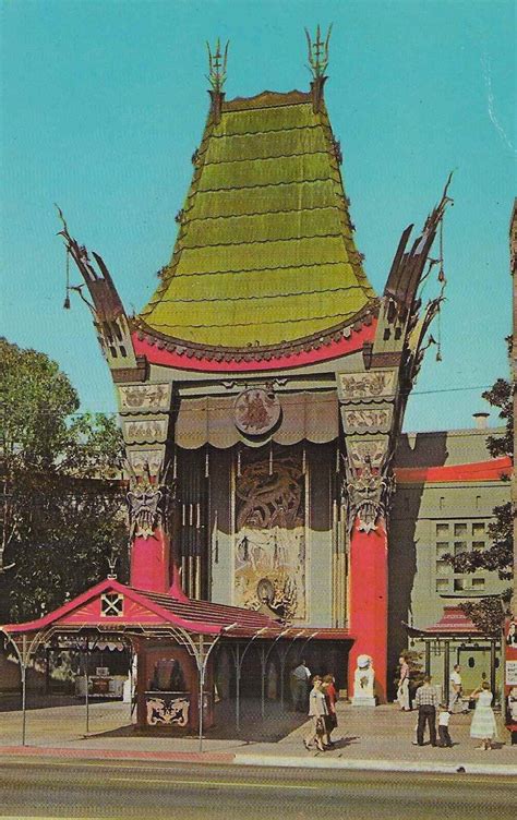 Vintage Mid Century Unused Travel Photo Postcard Hollywood Grauman