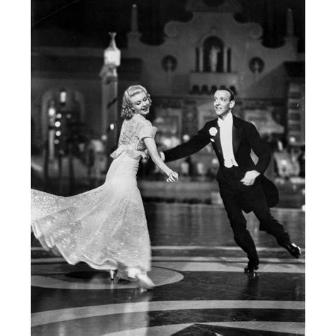Fred Astaire And Ginger Rogers Dancing In Suit And Dress Smiling Photo