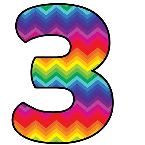 Number 3 clipart number chevron, Number 3 number chevron ...