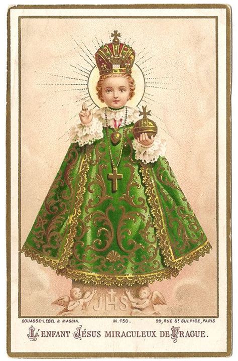 Holy Infant Of Prague Antique French Goldprint By 12starsvintage
