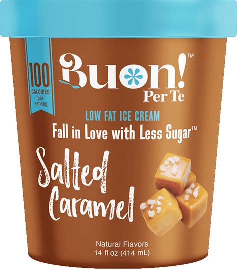 Buon Per Te Salted Caramel Ice Cream Pint 8 Count