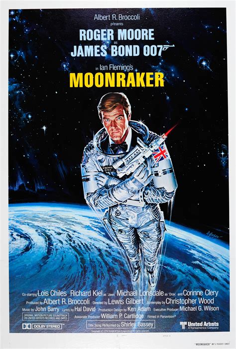 Dan Goozee Moonraker Original Vintage 007 Movie Poster Starring