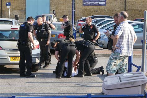 Pictures Show Woman Arrested In Market Street Gravesend On Suspicion Of Drug Driving