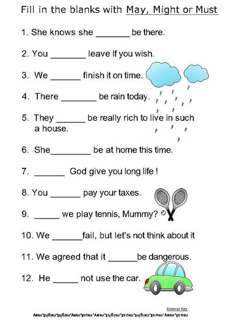 Helping Verb Worksheets For May Might Must Helping Verbs Worksheet
