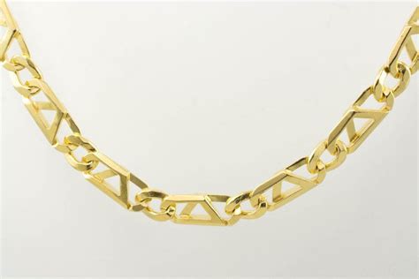 14 karat yellow gold custom chain link bracelet. 14 Kt Yellow Gold Men's Italian Chain | Chains for men, Chain, Gold