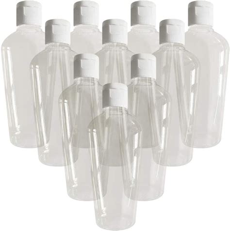 Fiedfikt 10 Botellas De Plástico Transparente Vacías De 100 Ml Con Tapa