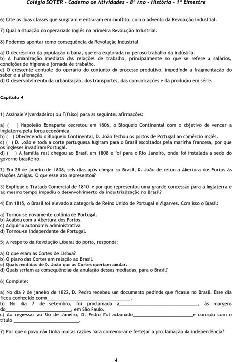 Conteúdo De História 8 Ano 1 Bimestre