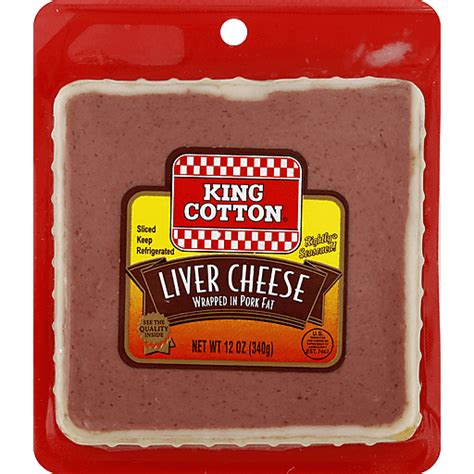 King Cotton Sliced Liver Cheese Pre Packaged Lunch Meat Houchens