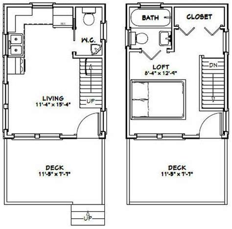 192sqft 12x16a Tiny House Design With Possible Loft Above Deck Ala