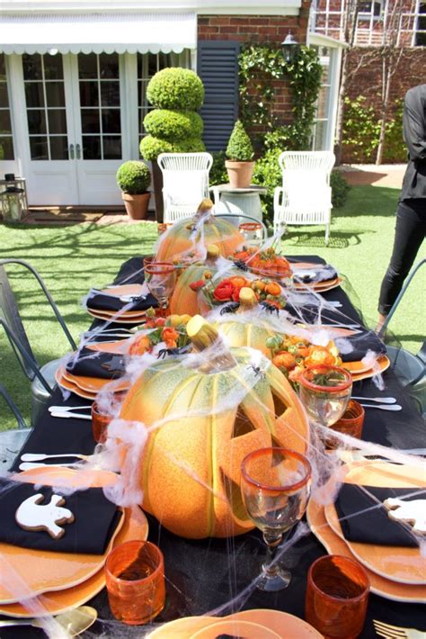 Go blue in the party this white and cyan combination gives a peaceful ambiance to spend quality time with your friends and family in the backyard. 20 Best Halloween Dining Table Decoration Ideas