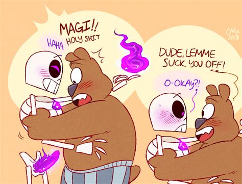 Rule 34 2018 A Real Magic Skeleton Animated Skeleton Anthro Bear Belly Blush Bone Boxers