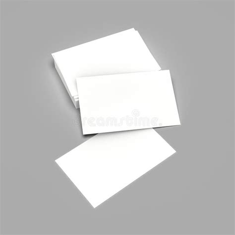 White Business Card To Insert Information Made On A Gray Background