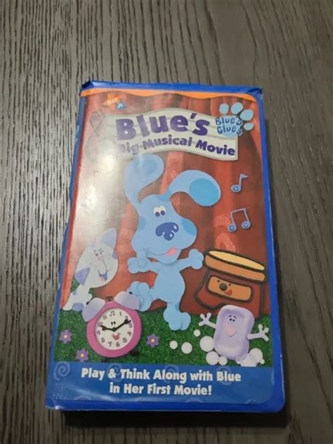 Blues Clues Blues Big Musical Movie Vhs 2000 Blue Tape 790