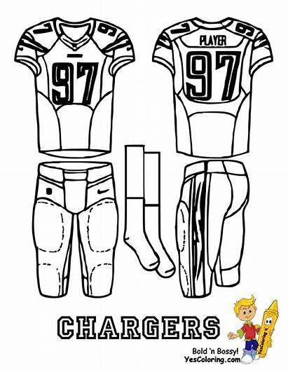 Uniform Chargers Football Titans Tennessee Coloring Nfl