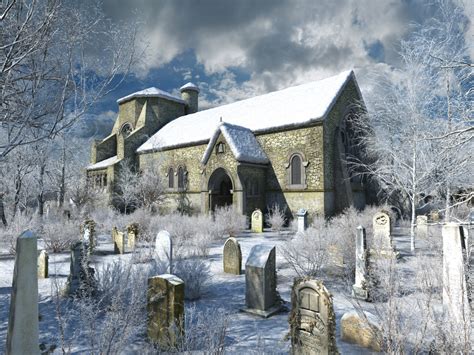 Church Cemetery In Winter By Xkremen On Deviantart